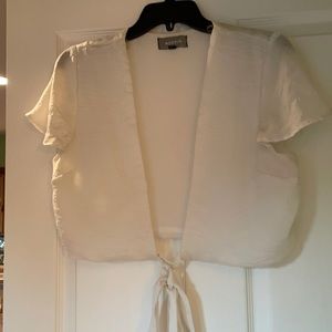 Off White L tie close top crop 2 for $6 Get both